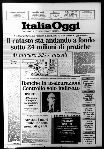 Italia oggi : quotidiano di economia finanza e politica